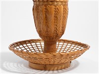 竹編矢紋花器果籃藏品圖，第10張