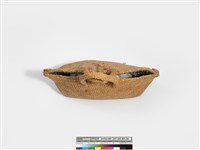 藺草編織長方底捲花扣鈕手提袋藏品圖，第6張