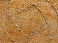 藺草編織橢圓底木質扣鈕手提袋藏品圖，第9張