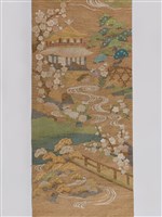 緙絲樓閣山水和服腰帶藏品圖，第4張