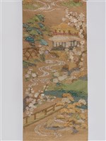 緙絲樓閣山水和服腰帶藏品圖，第5張