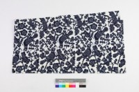 白底藍花型染花鳥紋印花布藏品圖，第1張