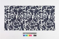 白底藍花型染花鳥紋印花布藏品圖，第2張