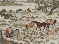 白馬圖〈郎世寧畫稿局部〉藏品圖，第7張