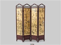 織繡荷花與草書〈臨江仙〉雙面立屏藏品圖，第3張