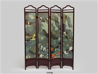 織繡荷花與草書〈臨江仙〉雙面立屏藏品圖，第10張