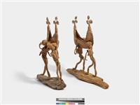 鄭梅玉草編作品「抬船」藏品圖，第2張