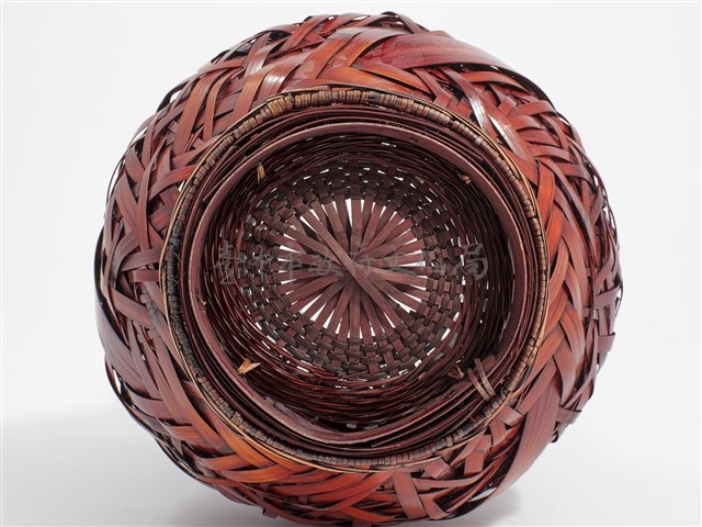 竹編自由紋瓶形花器 藏品圖，第9張
