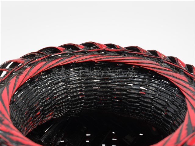 竹編方格紋高花瓶藏品圖，第9張