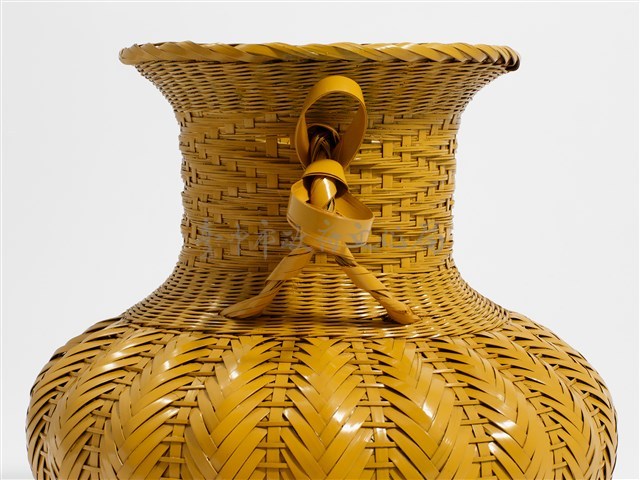 竹編矢紋瓶形花器藏品圖，第10張