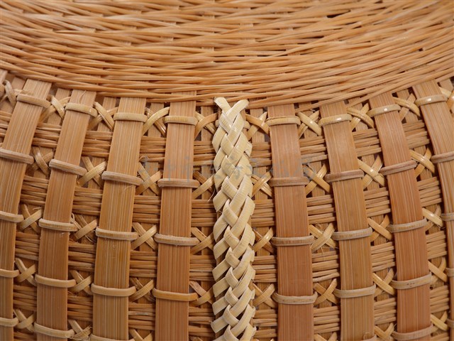 竹籐平編橄欖形花器藏品圖，第10張