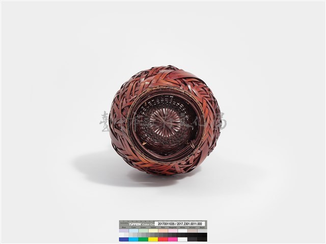 竹編自由紋瓶形花器 藏品圖，第8張