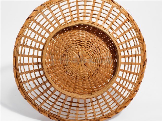 竹編矢紋花器果籃藏品圖，第8張