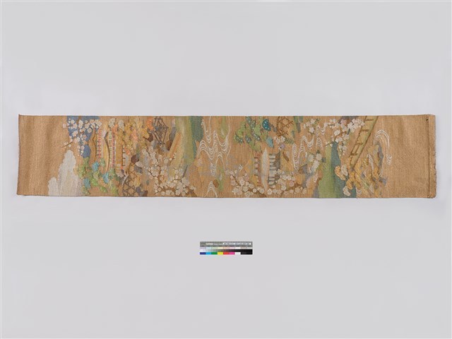 緙絲樓閣山水和服腰帶藏品圖，第2張