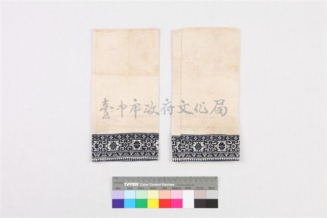 白棉地平繡幾何花形紋飾褲-1藏品圖，第1張