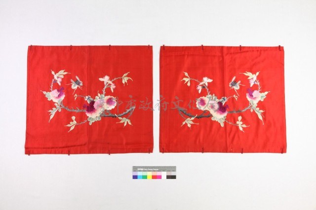 紅地昆蟲花果紋燈籠罩 藏品圖，第1張