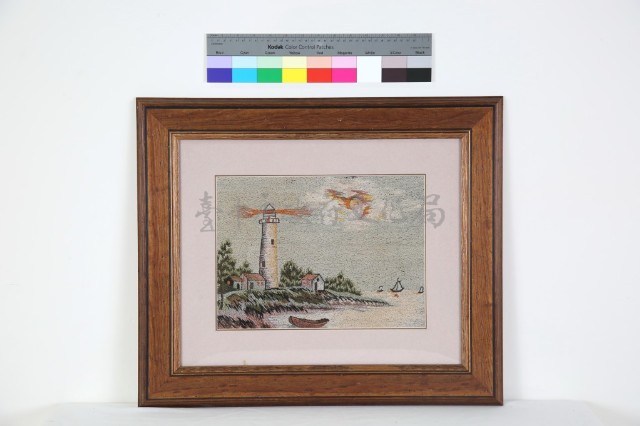 海岸風景繡畫藏品圖，第1張