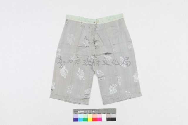 淺灰地提花絲質開襠女褲藏品圖，第1張
