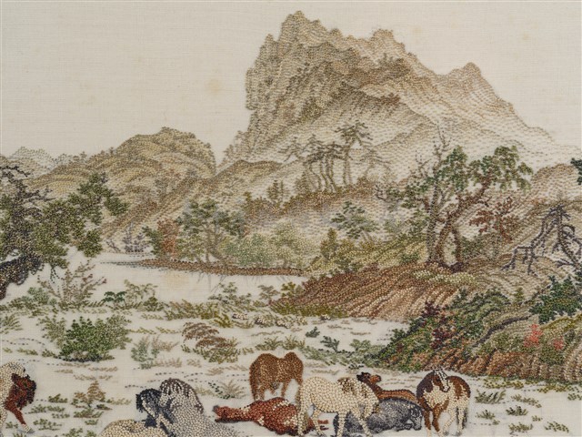 繡郎世寧百駿圖局部藏品圖，第5張
