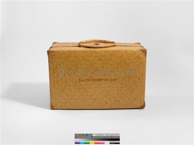 竹編方形手提行李箱藏品圖，第5張