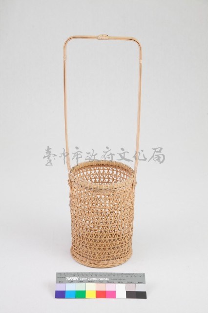 竹籐六角編圓形掛花籃藏品圖，第13張