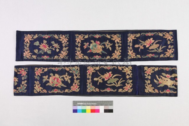 深藍地刺繡花果紋宮燈圍罩藏品圖，第2張