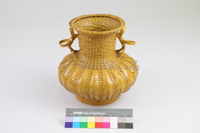 竹編矢紋瓶形花器藏品圖，第12張