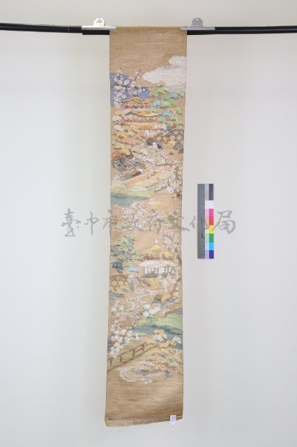 緙絲樓閣山水和服腰帶藏品圖，第12張
