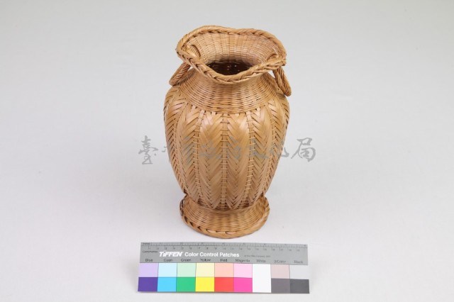 竹編矢紋高花瓶藏品圖，第13張