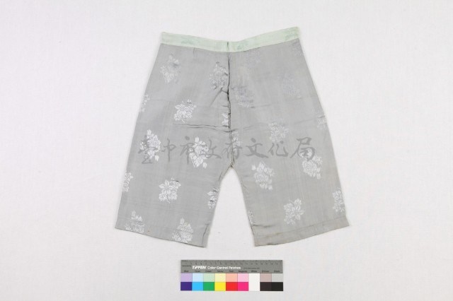 淺灰地提花絲質開襠女褲藏品圖，第2張