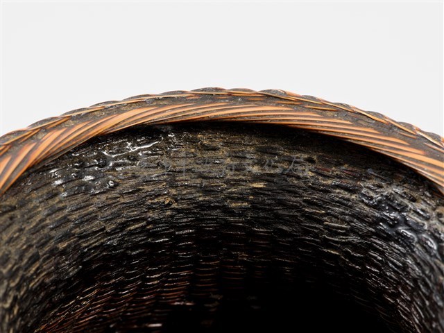 竹籐編桃心形花器藏品圖，第13張