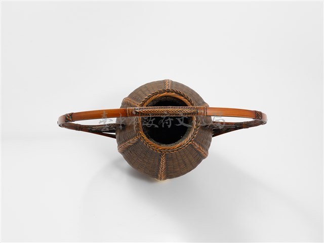 竹籐編桃心形花器藏品圖，第7張