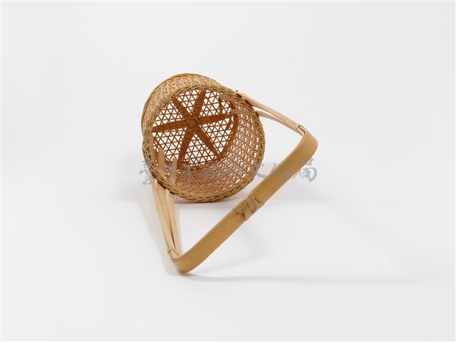 竹籐六角編圓形掛花籃藏品圖，第7張