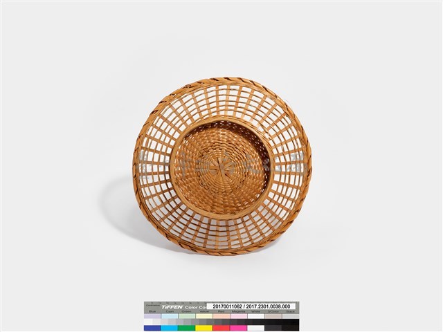 竹編矢紋花器果籃藏品圖，第7張