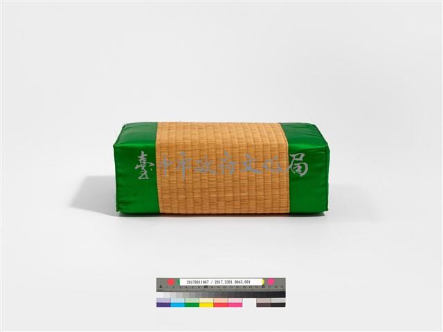 韓國草編綠緞飾長壽枕藏品圖，第2張