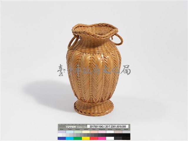 竹編矢紋高花瓶藏品圖，第2張