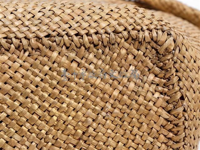 藺草編織長方底木質扣鈕手提袋藏品圖，第12張