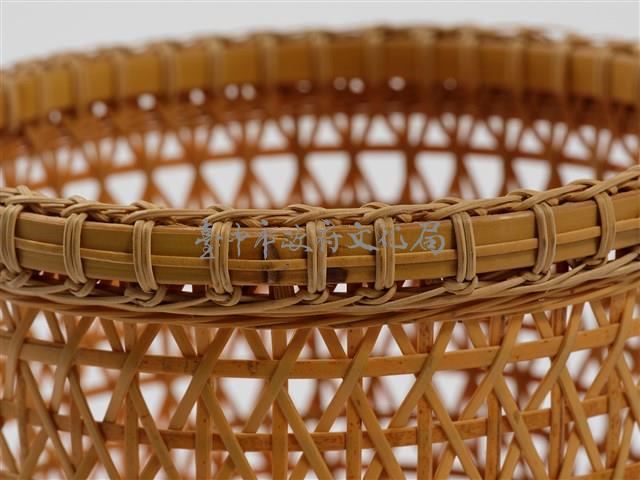 竹籐六角編圓形掛花籃藏品圖，第12張