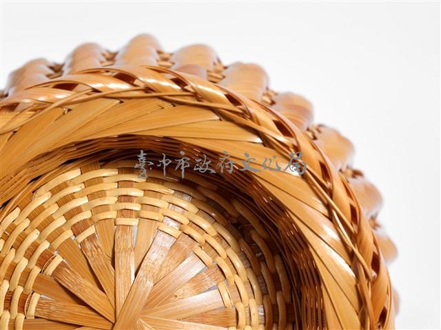 竹編松傘紋高花瓶藏品圖，第12張