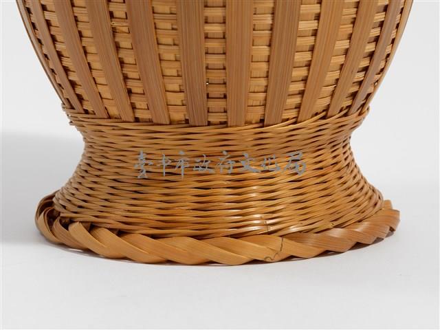 竹編方格紋高花瓶藏品圖，第12張
