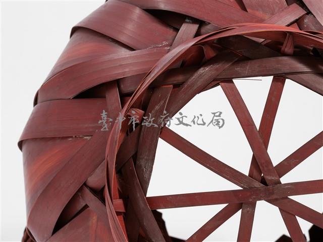 竹編十片斜紋圓形花器藏品圖，第11張
