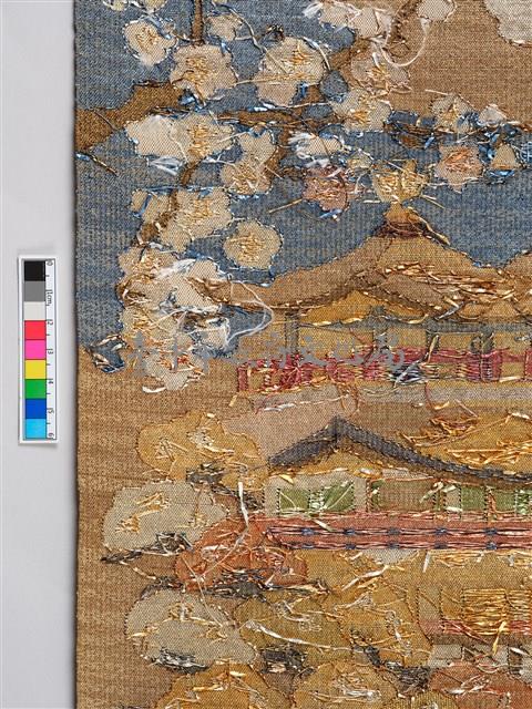 緙絲樓閣山水和服腰帶藏品圖，第9張