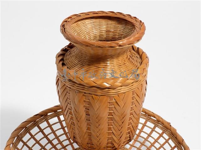 竹編矢紋花器果籃藏品圖，第9張