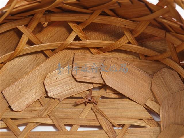 竹編斜紋橢圓形花器藏品圖，第9張
