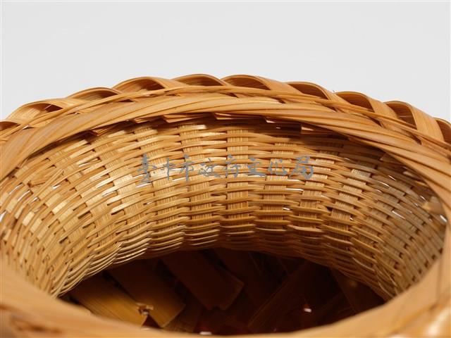 竹編方格紋高花瓶藏品圖，第9張