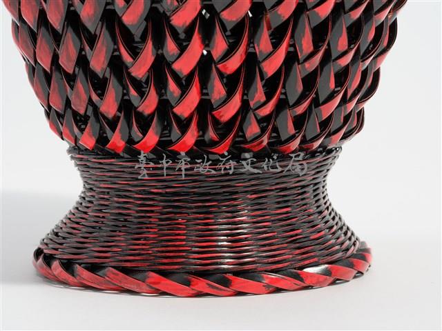 竹編松傘紋高花瓶藏品圖，第10張