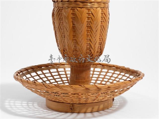 竹編矢紋花器果籃藏品圖，第10張