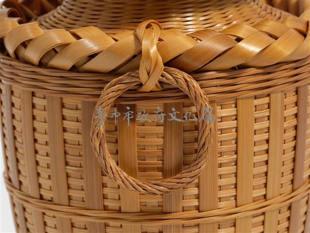 竹編方格紋高花瓶藏品圖，第10張