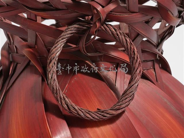 竹編十片斜紋圓形花器藏品圖，第10張