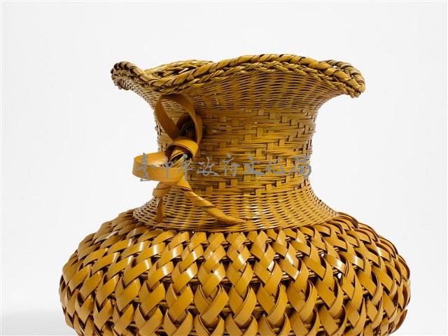 竹編松傘紋瓶形花器藏品圖，第10張
